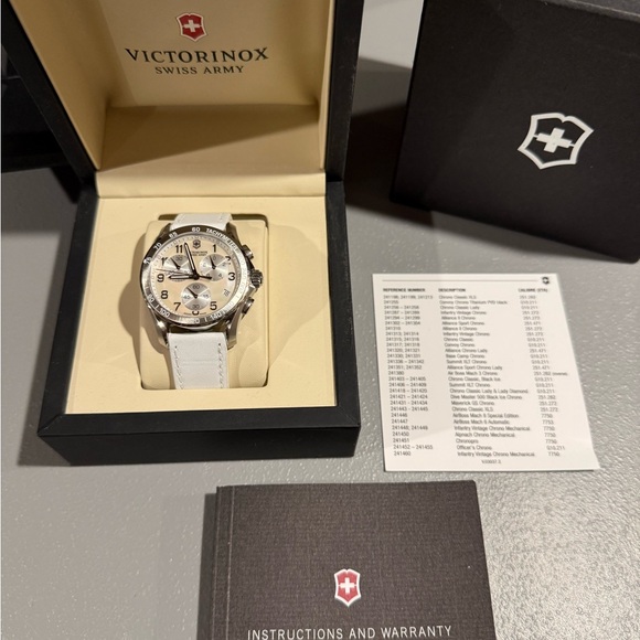 Victorinox Accessories - Victorinox Swiss Army Ladies Chronograph Model 241256 Mother of Pearl Face NWT